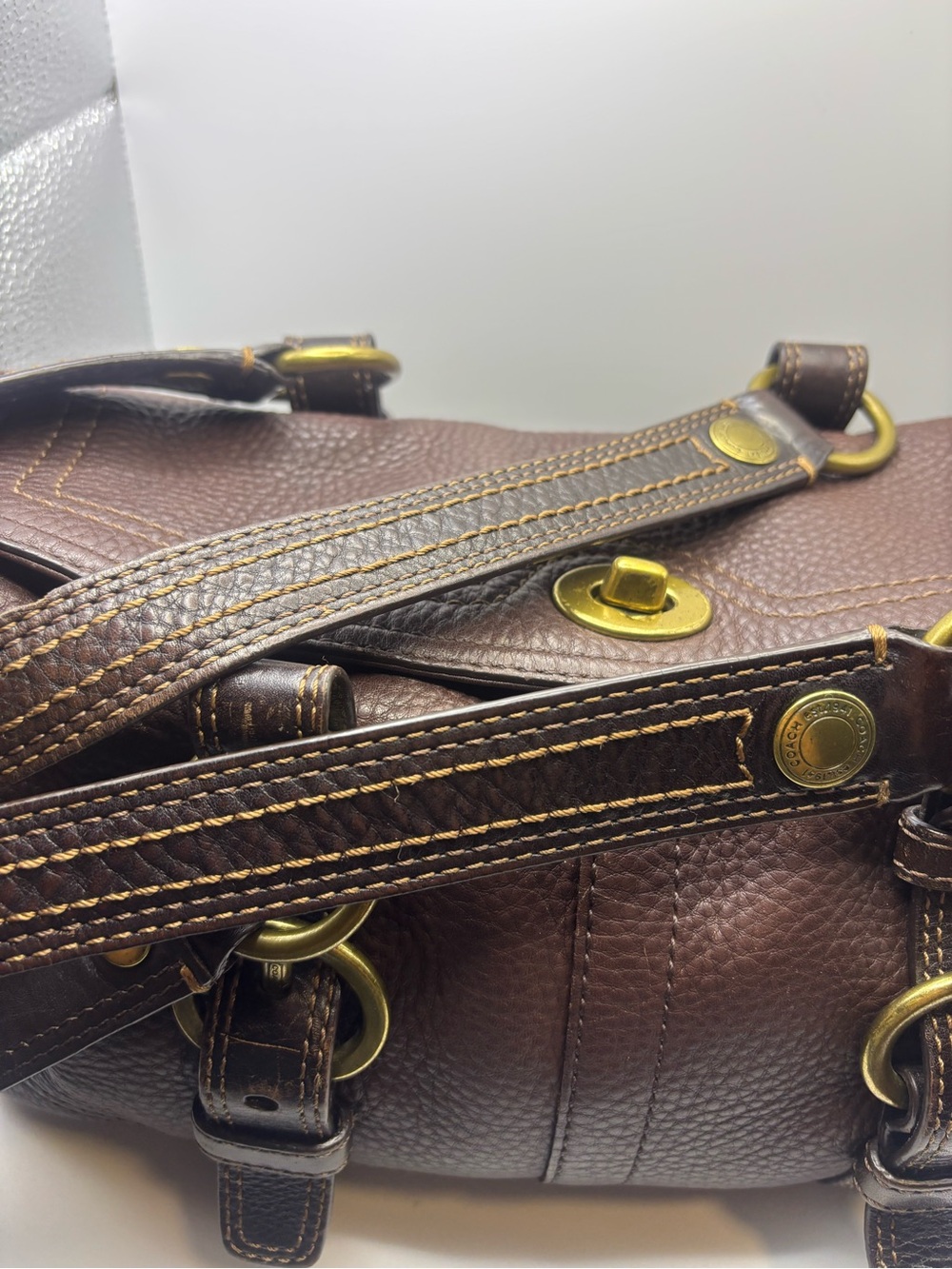 Coach Chelsea Pebbled Brown Leather Shoulder Bag  Y2K 2007 - Picture 11 of 16